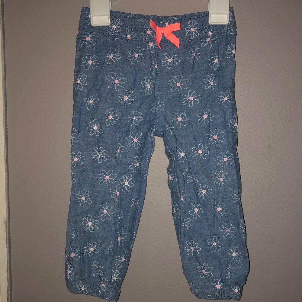 Gymboree Floral Denim Joggers